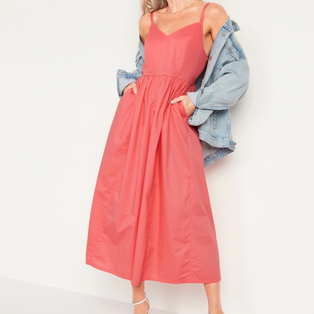 Cotton-Poplin Cami Maxi Swing Dress for Women - Ginger Rose